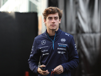 Franco Colapinto walks through the paddock at Circuit of the Americas in Austin, Texas, on October 18, 2024, during the Formula 1 Pirelli Un...