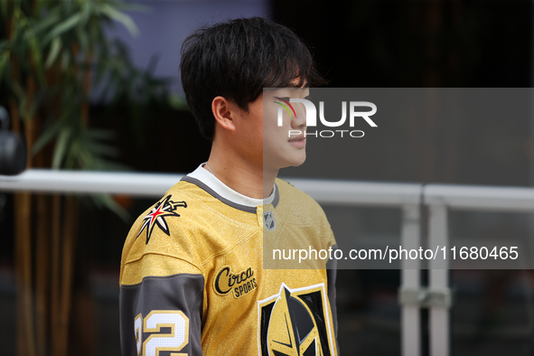 Yuki Tsunoda walks through the paddock at Circuit of the Americas in Austin, Texas, on October 18, 2024, during the Formula 1 Pirelli United...