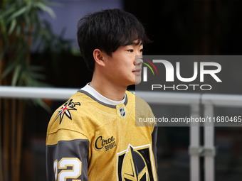 Yuki Tsunoda walks through the paddock at Circuit of the Americas in Austin, Texas, on October 18, 2024, during the Formula 1 Pirelli United...