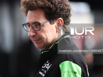 Mattia Binotto walks through the paddock at Circuit of the Americas in Austin, Texas, on October 18, 2024, during the Formula 1 Pirelli Unit...