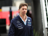 James Vowles walks through the paddock at Circuit of the Americas in Austin, Texas, on October 18, 2024, during the Formula 1 Pirelli United...