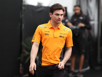 Pato O'Ward arrives at Circuit of the Americas in Austin, Texas, on October 18, 2024, during the Formula 1 Pirelli United States Grand Prix....