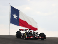 Kevin Magnussen drives in sprint qualifying at Circuit of the Americas in Austin, Texas, on October 18, 2024, during the Formula 1 Pirelli U...