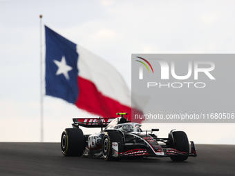 Nico Hulkenberg drives in sprint qualifying at Circuit of the Americas in Austin, Texas, on October 18, 2024, during the Formula 1 Pirelli U...