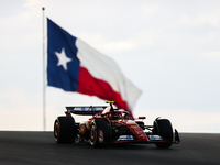 Carlos Sainz drives in sprint qualifying at Circuit of the Americas in Austin, Texas, on October 18, 2024, during the Formula 1 Pirelli Unit...