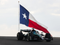 George Russell drives in sprint qualifying at Circuit of the Americas in Austin, Texas, on October 18, 2024, during the Formula 1 Pirelli Un...