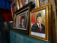 A photo frame of the President-elect of the Republic of Indonesia, Prabowo Subianto, and Vice President Gibran Rakabuming is at Rumah Bingka...