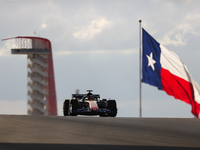 Charles Leclerc drives in sprint qualifying at Circuit of the Americas in Austin, Texas, on October 18, 2024, during the Formula 1 Pirelli U...