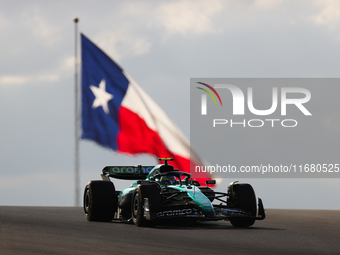 Fernando Alonso drives in sprint qualifying at Circuit of the Americas in Austin, Texas, on October 18, 2024, during the Formula 1 Pirelli U...