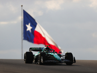 Fernando Alonso drives in sprint qualifying at Circuit of the Americas in Austin, Texas, on October 18, 2024, during the Formula 1 Pirelli U...