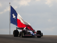 Liam Lawson drives in sprint qualifying at Circuit of the Americas in Austin, Texas, on October 18, 2024, during the Formula 1 Pirelli Unite...