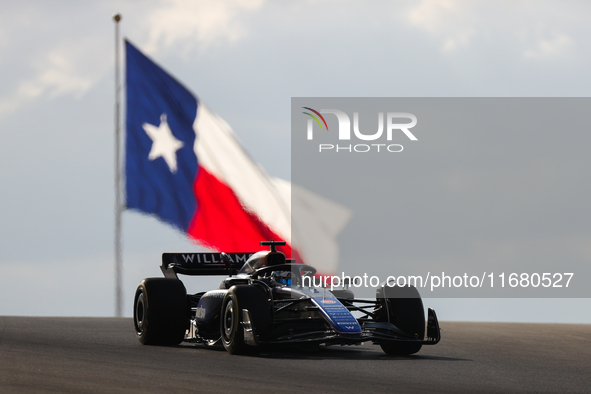 Franco Colapinto drives in sprint qualifying at Circuit of the Americas in Austin, Texas, on October 18, 2024, during the Formula 1 Pirelli...