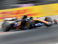 Pierre Gasly drives in a free practice session at Circuit of the Americas in Austin, United States, on October 18, 2024, during the Formula...