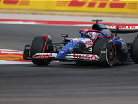 Liam Lawson drives in a free practice session at Circuit of the Americas in Austin, United States, on October 18, 2024, during the Formula 1...