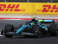 Fernando Alonso drives in a free practice session at Circuit of the Americas in Austin, United States, on October 18, 2024, during the Formu...