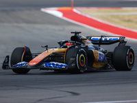 Esteban Ocon drives in a free practice session at Circuit of the Americas in Austin, United States, on October 18, 2024, during the Formula...