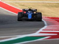 Franco Colapinto drives in a free practice session at Circuit of the Americas in Austin, United States, on October 18, 2024, during the Form...