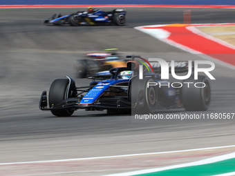 Franco Colapinto drives in a free practice session at Circuit of the Americas in Austin, United States, on October 18, 2024, during the Form...