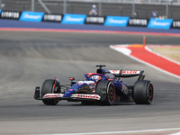 Liam Lawson drives in a free practice session at Circuit of the Americas in Austin, United States, on October 18, 2024, during the Formula 1...