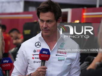 Toto Wolff is the Team Principal of the Mercedes-AMG Petronas F1 Team during the Formula 1 Pirelli United States Grand Prix 2024 in Austin,...