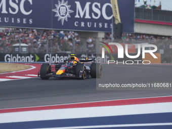 Sergio Perez of Mexico drives the (11) Oracle Red Bull Racing RB20 Honda RBPT during the Formula 1 Pirelli United States Grand Prix 2024 in...