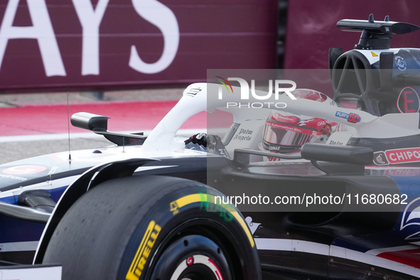 Kevin Magnussen of Denmark drives the (20) MoneyGram Haas F1 Team VF-24 Ferrari during the Formula 1 Pirelli United States Grand Prix 2024 i...