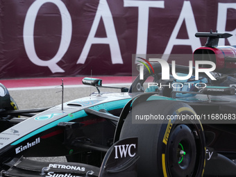 George Russell of the UK drives the (63) Mercedes-AMG Petronas F1 Team F1 W15 E Performance Mercedes during the Formula 1 Pirelli United Sta...