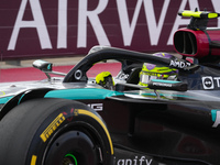 Lewis Hamilton of the UK drives the (44) Mercedes-AMG Petronas F1 Team F1 W15 E Performance Mercedes during the Formula 1 Pirelli United Sta...