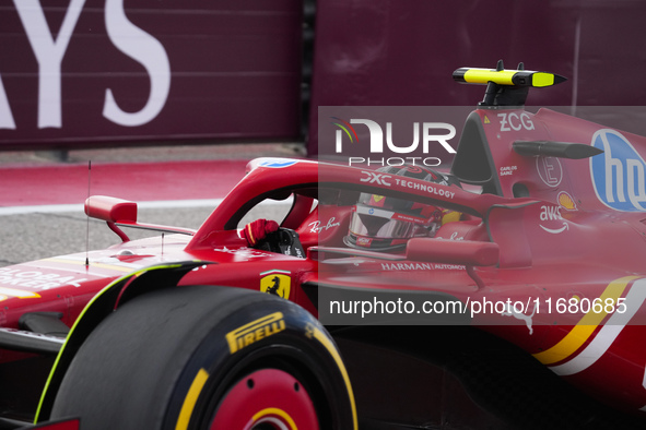 Carlos Sainz Jr. of Spain drives the (55) Scuderia Ferrari SF-24 Ferrari during the Formula 1 Pirelli United States Grand Prix 2024 in Austi...