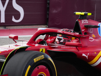 Carlos Sainz Jr. of Spain drives the (55) Scuderia Ferrari SF-24 Ferrari during the Formula 1 Pirelli United States Grand Prix 2024 in Austi...