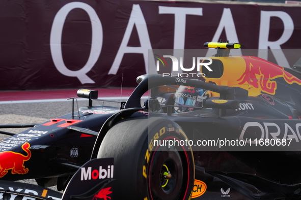 Sergio Perez of Mexico drives the (11) Oracle Red Bull Racing RB20 Honda RBPT during the Formula 1 Pirelli United States Grand Prix 2024 in...