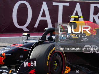 Sergio Perez of Mexico drives the (11) Oracle Red Bull Racing RB20 Honda RBPT during the Formula 1 Pirelli United States Grand Prix 2024 in...