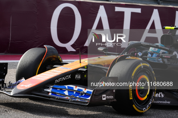 Pierre Gasly of France drives the (10) BWT Alpine F1 Team A524 Renault during the Formula 1 Pirelli United States Grand Prix 2024 in Austin,...