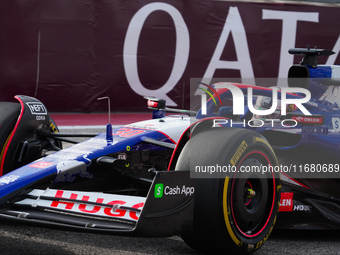 Liam Lawson of New Zealand drives the (30) Visa Cash app RB VCARB01 Honda RBPT during the Formula 1 Pirelli United States Grand Prix 2024 in...