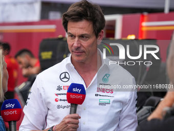 Toto Wolff, Team Principal of Mercedes-AMG Petronas F1 Team, is present during the Formula 1 Pirelli United States Grand Prix 2024 in Austin...