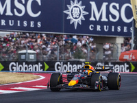 Sergio Perez of Mexico drives the (11) Oracle Red Bull Racing RB20 Honda RBPT during the Formula 1 Pirelli United States Grand Prix 2024 in...