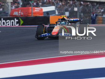 Pierre Gasly of France drives the (10) BWT Alpine F1 Team A524 Renault during the Formula 1 Pirelli United States Grand Prix 2024 in Austin,...