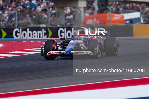 Liam Lawson of New Zealand drives the (30) Visa Cash app RB VCARB01 Honda RBPT during the Formula 1 Pirelli United States Grand Prix 2024 in...