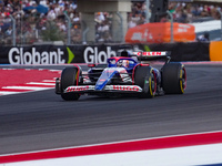 Liam Lawson of New Zealand drives the (30) Visa Cash app RB VCARB01 Honda RBPT during the Formula 1 Pirelli United States Grand Prix 2024 in...