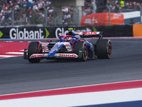 Yuki Tsunoda of Japan drives the (22) Visa Cash app RB VCARB01 Honda RBPT during the Formula 1 Pirelli United States Grand Prix 2024 in Aust...