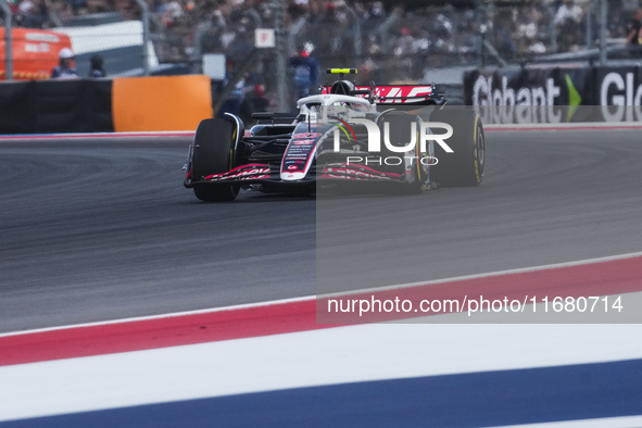 Nico Hulkenberg of Germany drives the (27) MoneyGram Haas F1 Team VF-24 Ferrari during the Formula 1 Pirelli United States Grand Prix 2024 i...