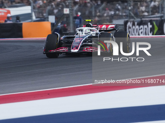 Nico Hulkenberg of Germany drives the (27) MoneyGram Haas F1 Team VF-24 Ferrari during the Formula 1 Pirelli United States Grand Prix 2024 i...