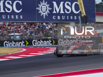 Charles Leclerc of Monaco drives the (16) Scuderia Ferrari SF-24 Ferrari during the Formula 1 Pirelli United States Grand Prix 2024 in Austi...