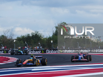 Pierre Gasly of France drives the (10) BWT Alpine F1 Team A524 Renault during the Formula 1 Pirelli United States Grand Prix 2024 in Austin,...