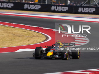 Sergio Perez of Mexico drives the (11) Oracle Red Bull Racing RB20 Honda RBPT during the Formula 1 Pirelli United States Grand Prix 2024 in...