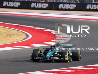 Fernando Alonso of Spain drives the (14) Aston Martin Aramco Cognizant F1 Team AMR24 Mercedes during the Formula 1 Pirelli United States Gra...