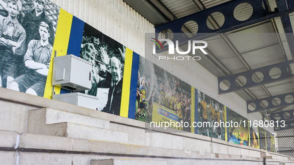 Murals are at the ground during the Sky Bet Championship match between Oxford United and West Bromwich Albion at the Kassam Stadium in Oxfor...