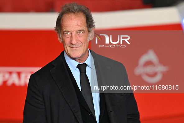 Vincent Lindon attends the ''LE CHOIX DE JOSEPH CROSS'' red carpet during the 19th Rome Film Festival at Auditorium Parco Della Musica in Ro...