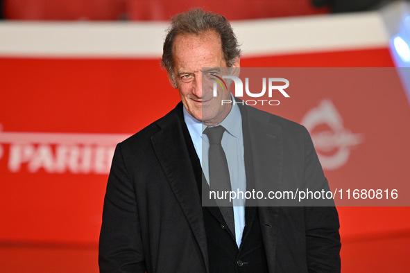 Vincent Lindon attends the ''LE CHOIX DE JOSEPH CROSS'' red carpet during the 19th Rome Film Festival at Auditorium Parco Della Musica in Ro...