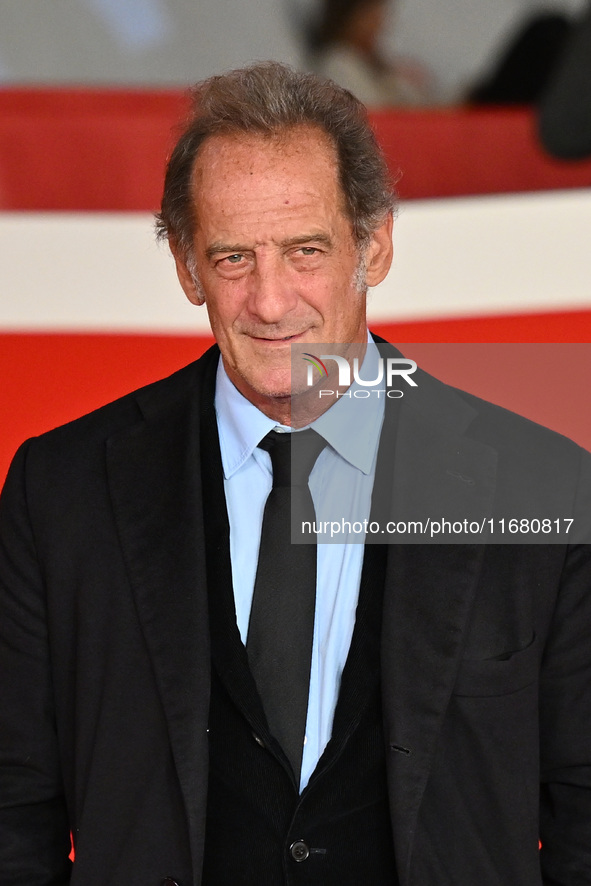 Vincent Lindon attends the ''LE CHOIX DE JOSEPH CROSS'' red carpet during the 19th Rome Film Festival at Auditorium Parco Della Musica in Ro...